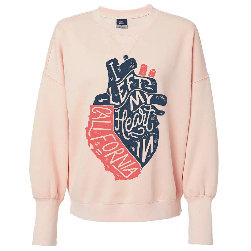 I Left My Heart In California Sweater Embroidered Appliqued Beaded