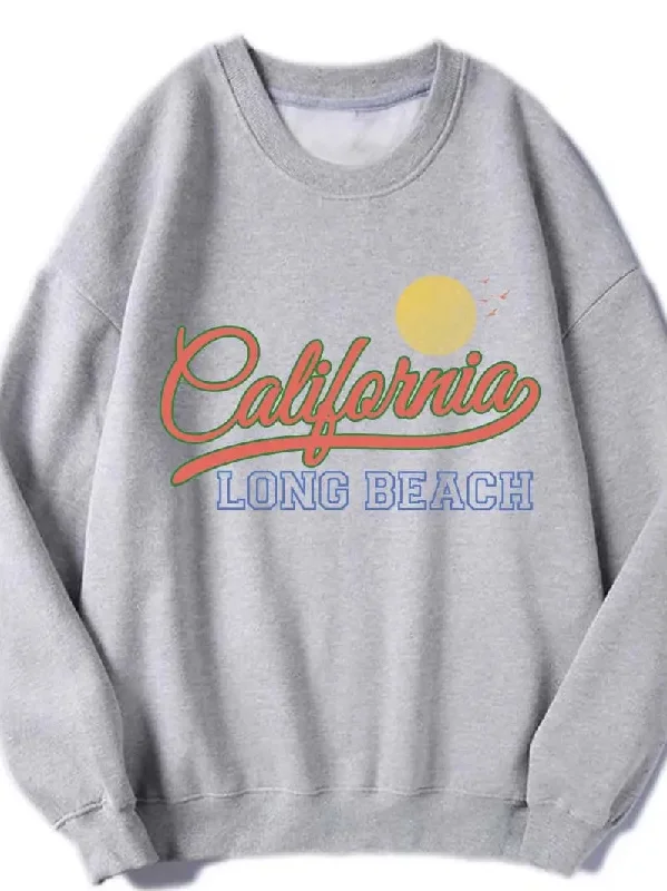 It’s A Vibe Long Beach Sweatshirt Cotton Hoodie Fleece Lining Warmth