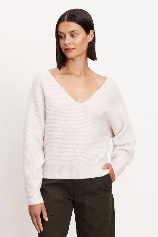 Velvet - Jodie Dolman Sweater in Snow Seamless Knitted Crochet