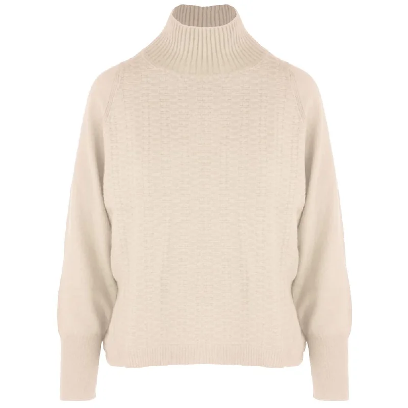 Malo Beige Cashmere Sweater Stretchy Elastic Breathable