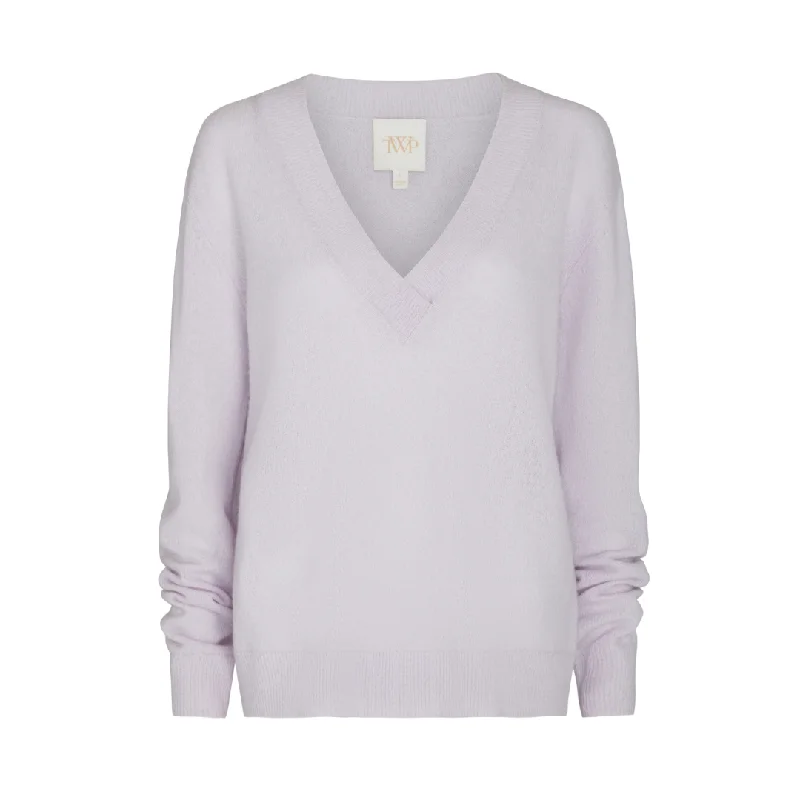 Violet Deep V Sweater Iron Safe Non-Iron Wrinkle Free