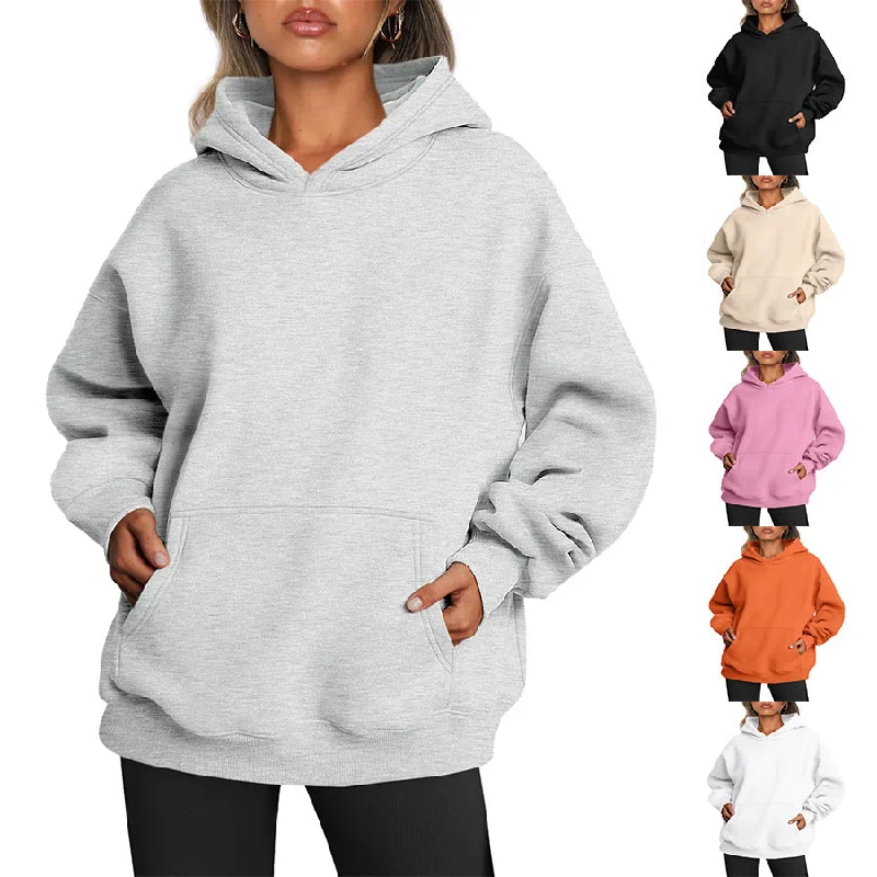 Women's Oversized Hoodies Fleece Loose Sweatshirts With Pocket Long Sleeve Pullover Hoodies Sweaters Winter Fall Outfits Sports Clothes Velvet Chenille Corduroy