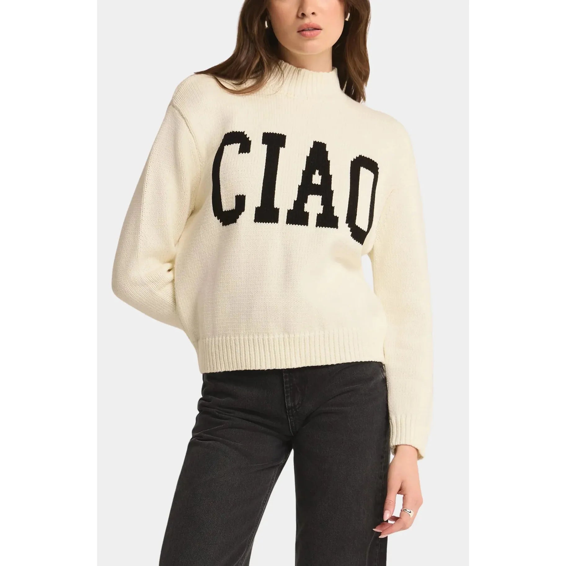 Z Supply Ciao Intarsia Sweater Wool Sweater Cotton Sweater Cashmere Sweater