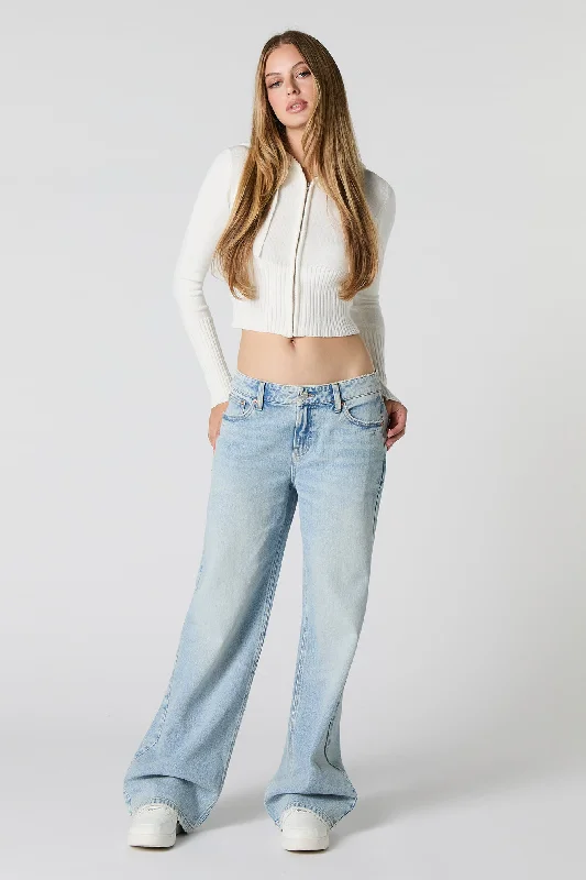 Medium Wash Low Rise Skater Jean Casual Skinny Fit Jeans