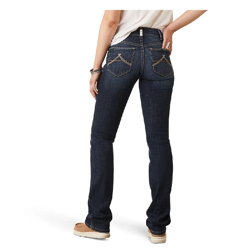 10044388 Ariat Women's REAL Perfect Rise Aubree Straight Leg Jean - Missouri Stylish Tapered Fit Jeans