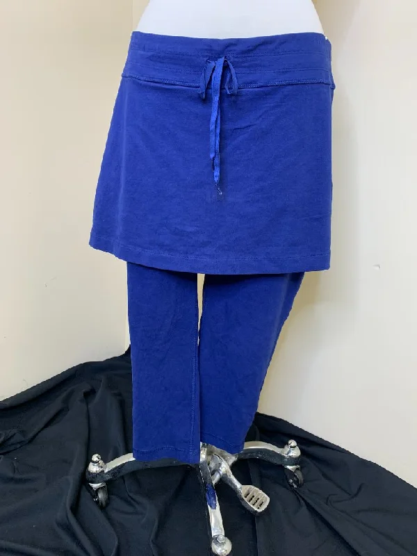 Athleta Azure Skirted Capri Leggings Size XL button skirt front