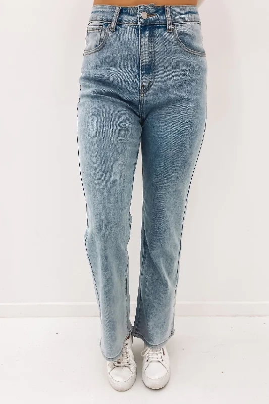 Gabbie Jean Light Blue Wash Chic Double Waistband Jeans