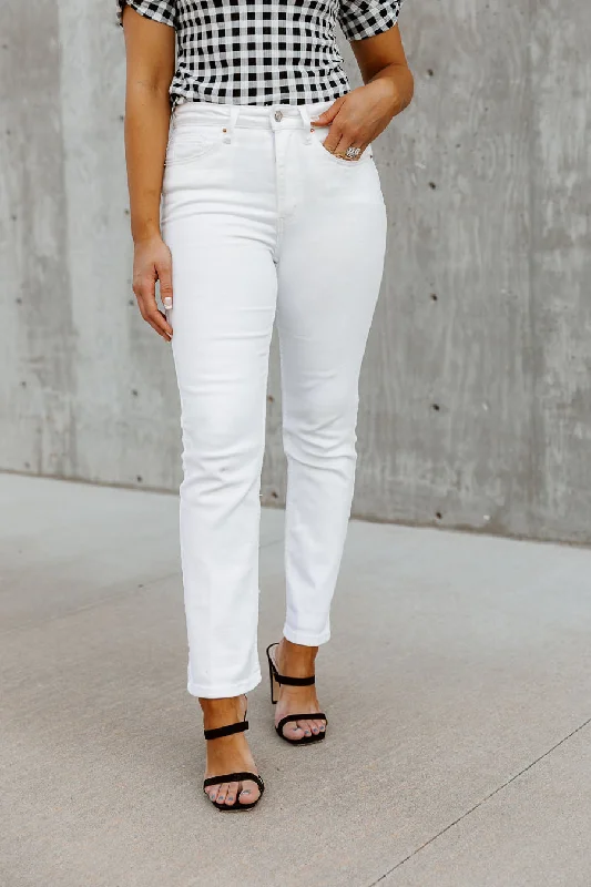 GENEVE STRAIGHT LEG JEANS Elegant Wide-Leg Jeans