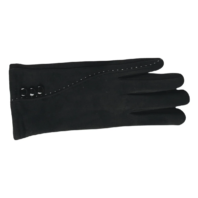 Jeanne Simmons Accessories Gloves With White Stitching And Button Black (Women's) Comfortable Faded High-Rise Jeans