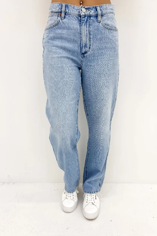 Mid Rise Vintage Straight Jean 1984 Blue Fashionable Relaxed Fit Denim