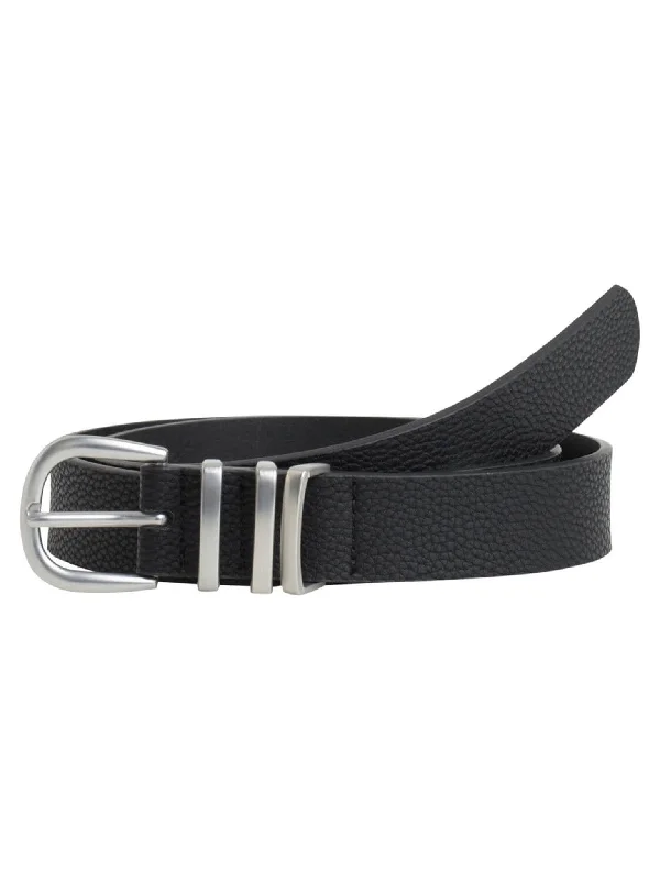 Lea Jeans Belt - Sort med Sølv Trendy Plus Size Jeans