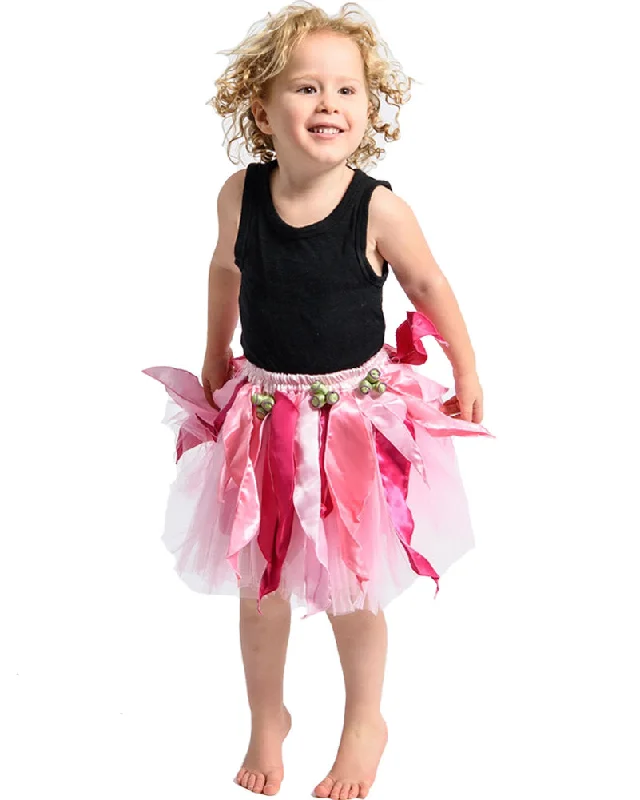 Pink Gum Blossom Deluxe Kids Skirt cashmere skirt rich