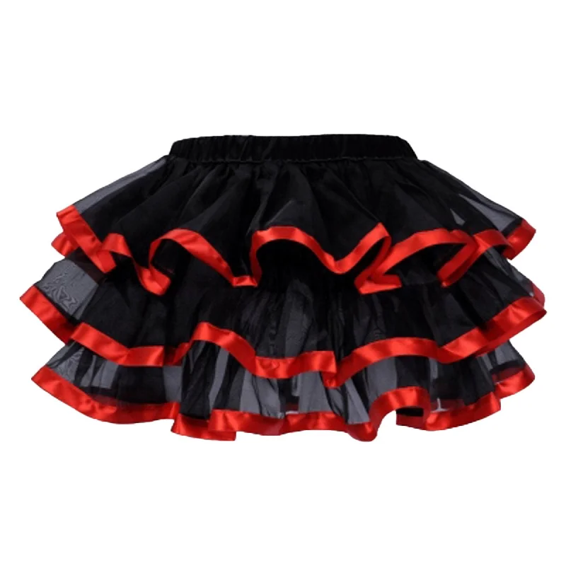 Ribbon Trim Frilled Skirt linen skirt natural