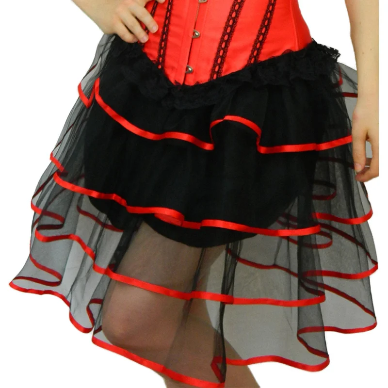 Ribbon Trimmed Long Skirt low waist skirt