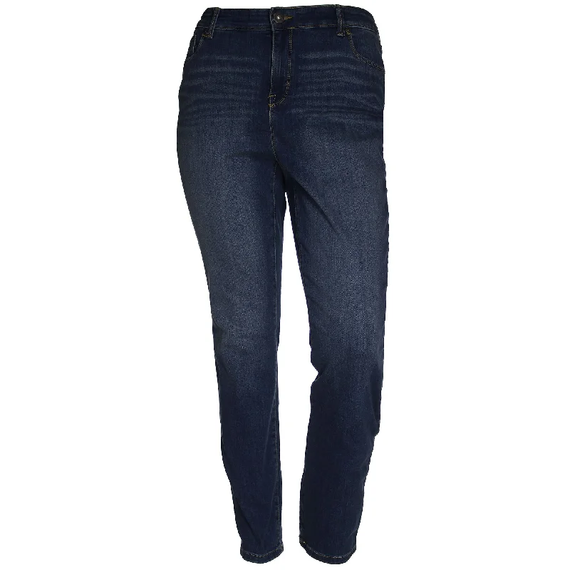 Style & Co Blue Stretch Denim Mid-Rise Skinny Leg Performance Flex Jeans Plus Size Fashionable Bootcut Jeans