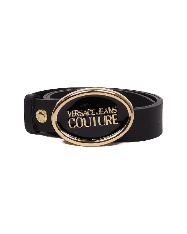 Versace Jeans Couture Leather Belt Stylish High-Waist Skinny Denim