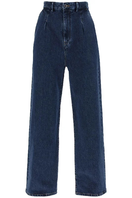 Attu Oversized Jeans  - Blu Trendy Flared Leg Jeans