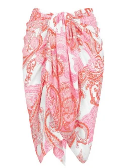 Duchess Baby Pink Sarong velvet skirt luxury
