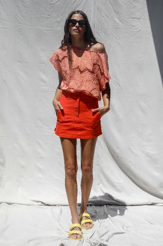 Bluegrass Mini Skirt | Cayenne cashmere skirt soft