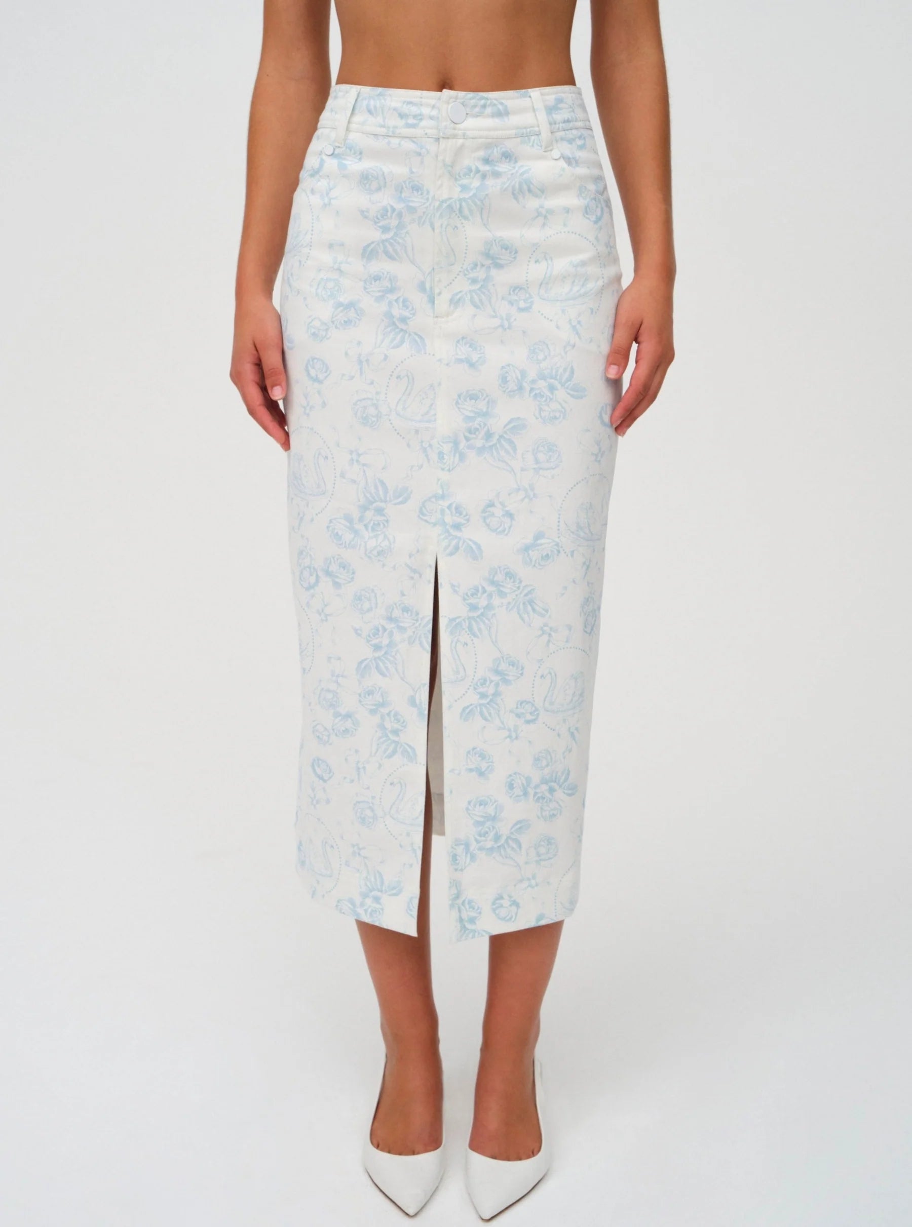 Chantal Midi Skirt linen skirt breathable