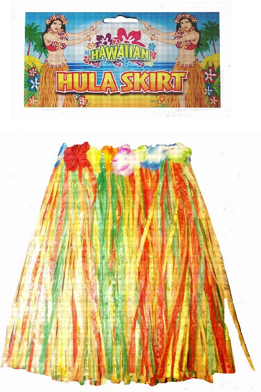 Child's Multicolour Grass Skirt With Flowers- 43cm velvet skirt rich