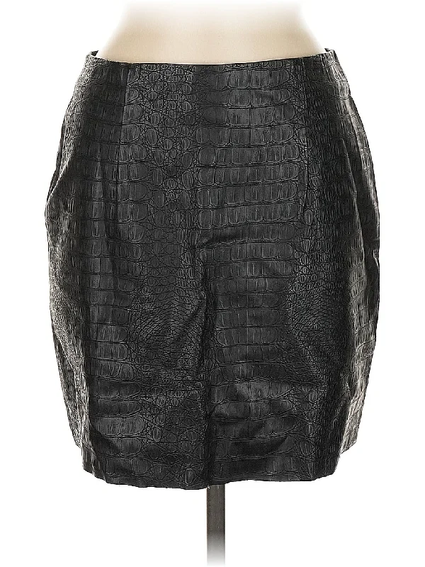 Faux Leather Skirt spandex blend skirt