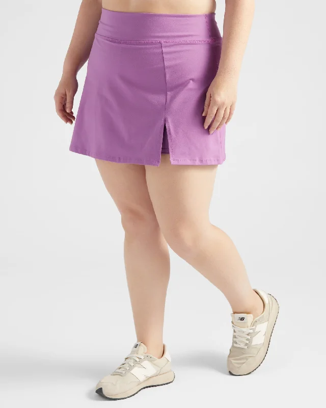 Plus Size Spacedye Skort satin skirt smooth