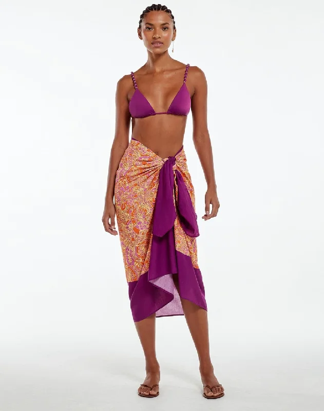 Magritte Printed Sarong denim skirt durable