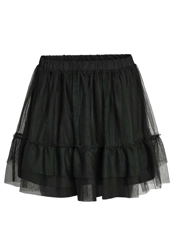 Noisy May Chifo Organza Skirt, Black cotton skirt soft
