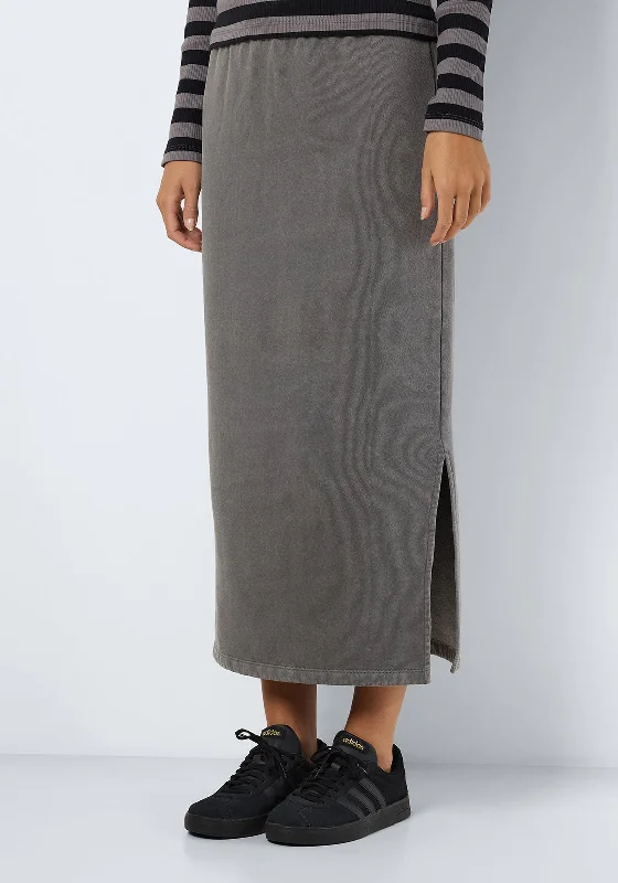 Noisy May Meg Midi Sweat Skirt, Charcoal Gray wool skirt sturdy