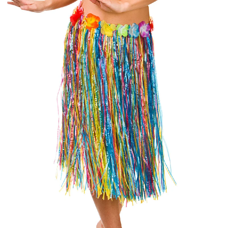 Rainbow Hula Grass Skirt leather skirt sleek