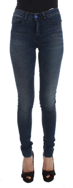 Sleek Slim Fit Italian Designer Jeans Elegant Skinny Leg Jeans