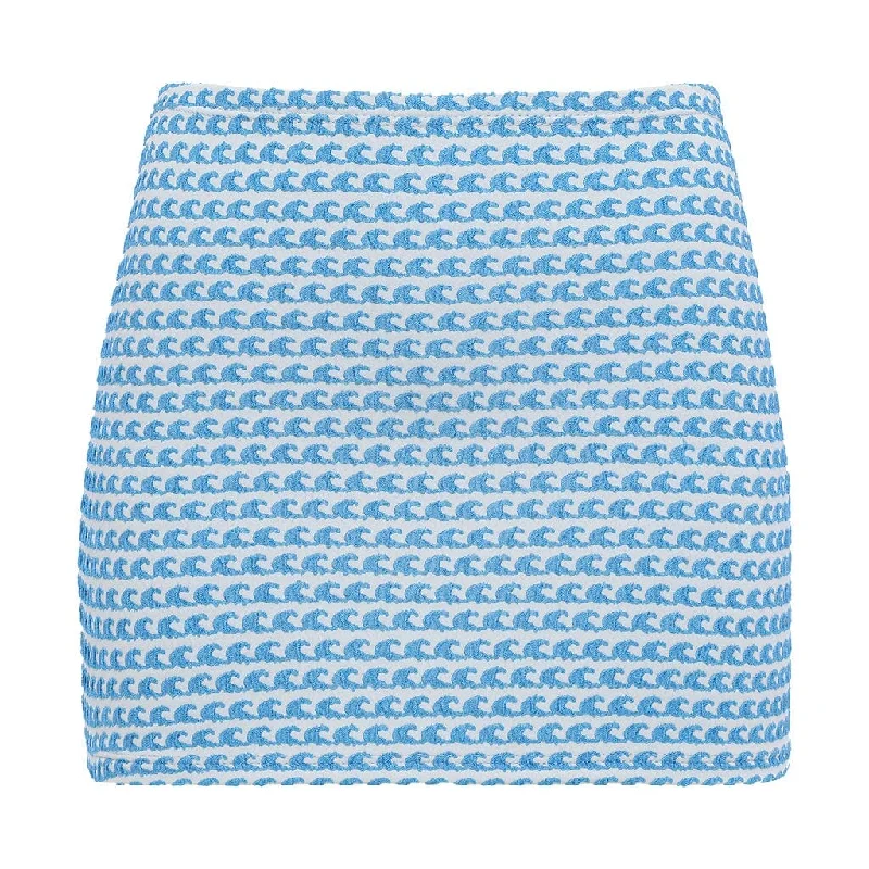 Wave Repeat Micro Skirt tiered skirt playful