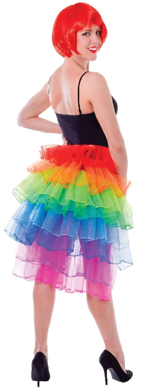 Womens Rainbow Bustle Skirt Costume Accessories Female Halloween corduroy skirt durable