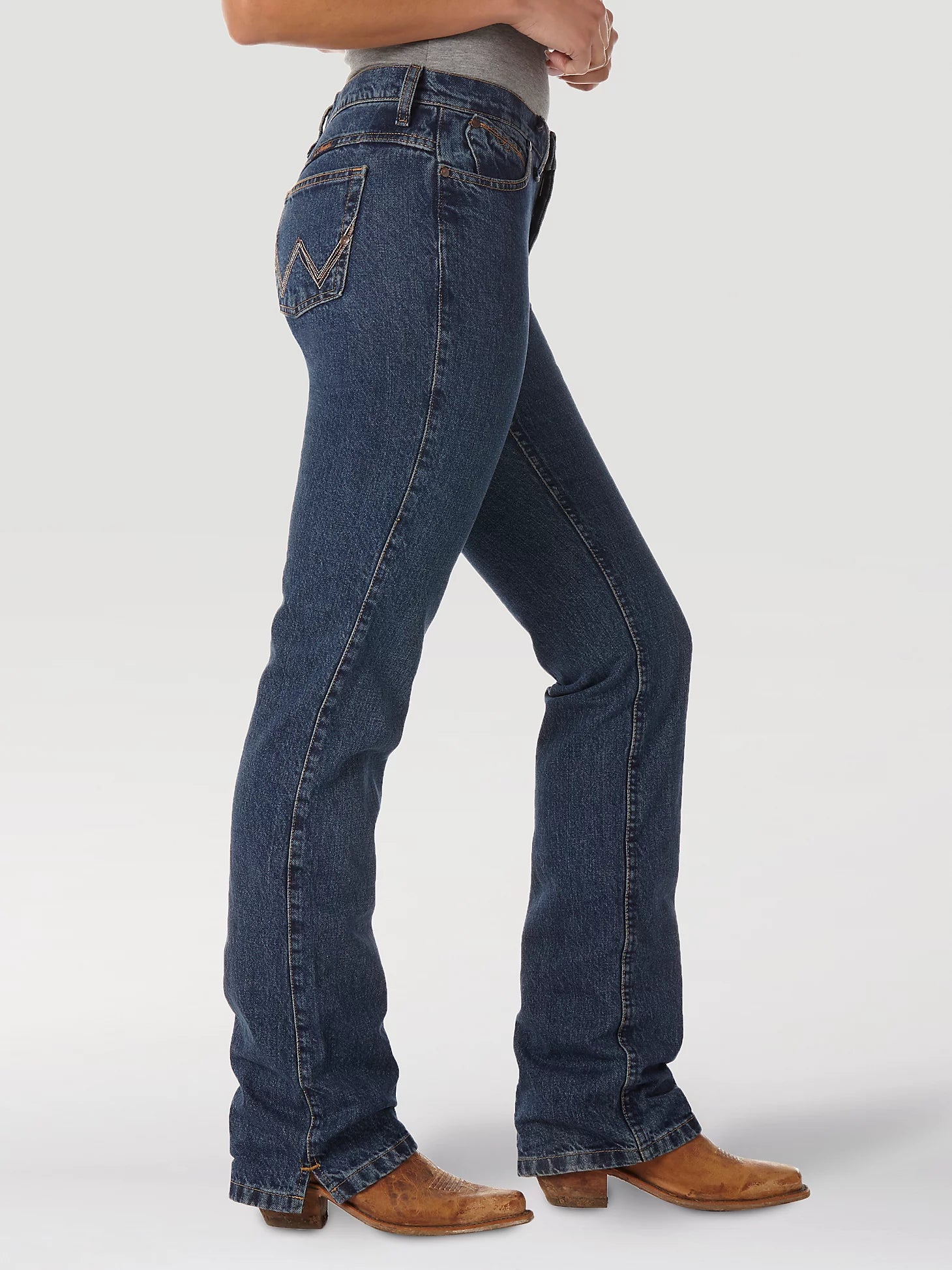 Wrangler USA Ladies Cash Mid-Rise Jeans - 34" Leg - WRC10AS34 Stylish High-Waist Skinny Denim