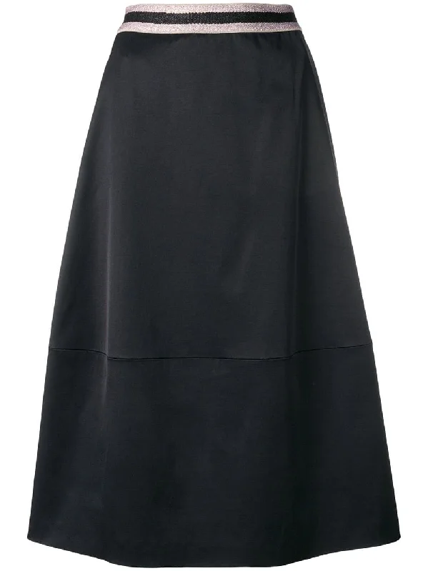 high waist A-line skirt chiffon skirt delicate