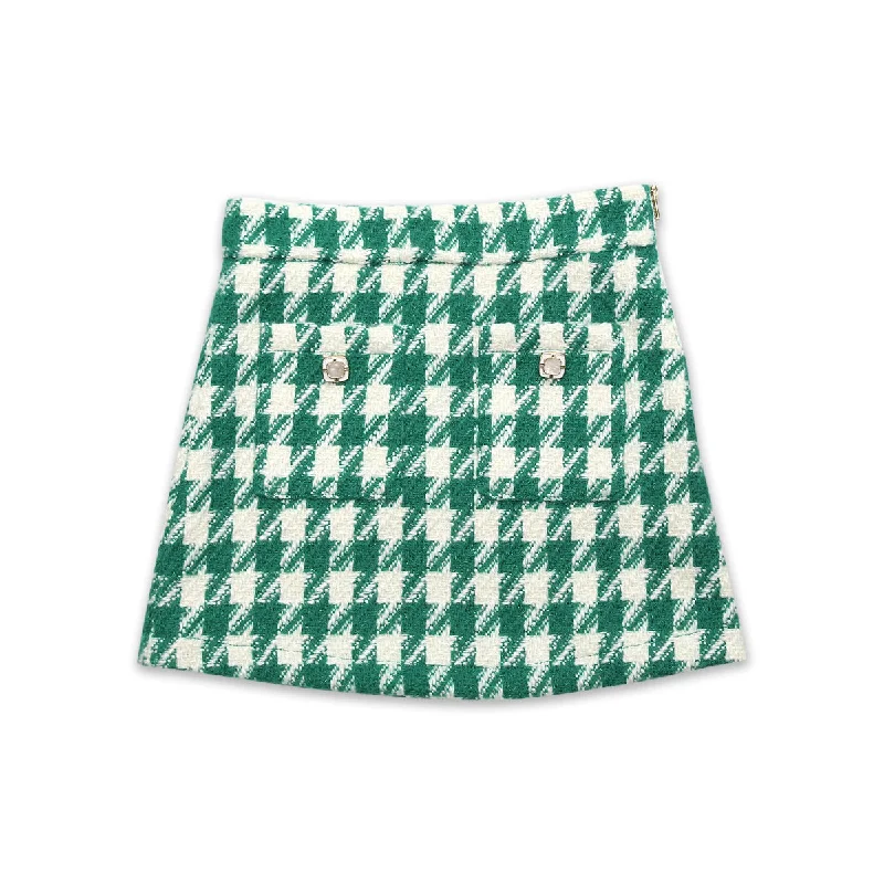 Lauren Houndstooth Skirt lace skirt romantic