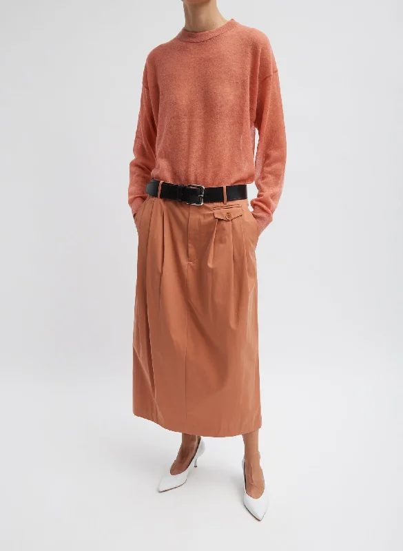 Bio Twill Triple Pleat Skirt maxi skirt elegant