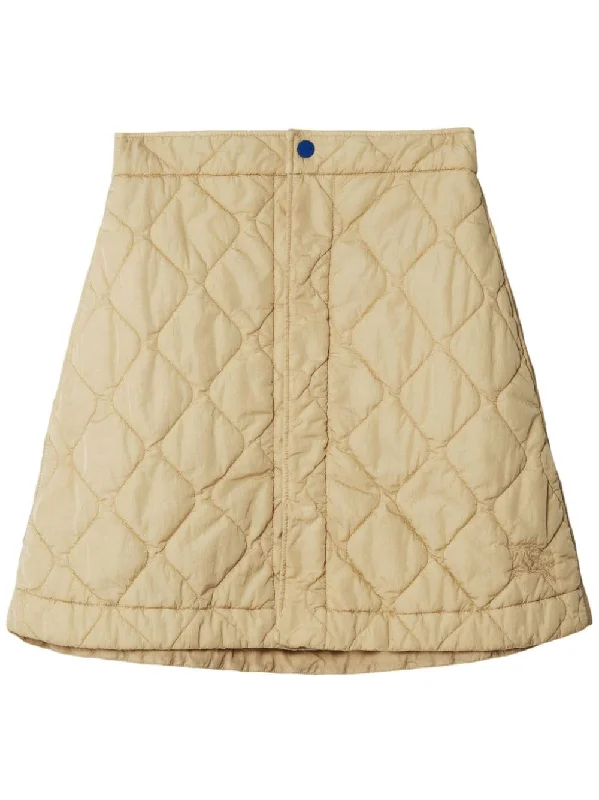 diamond-quilted miniskirt wool skirt thick