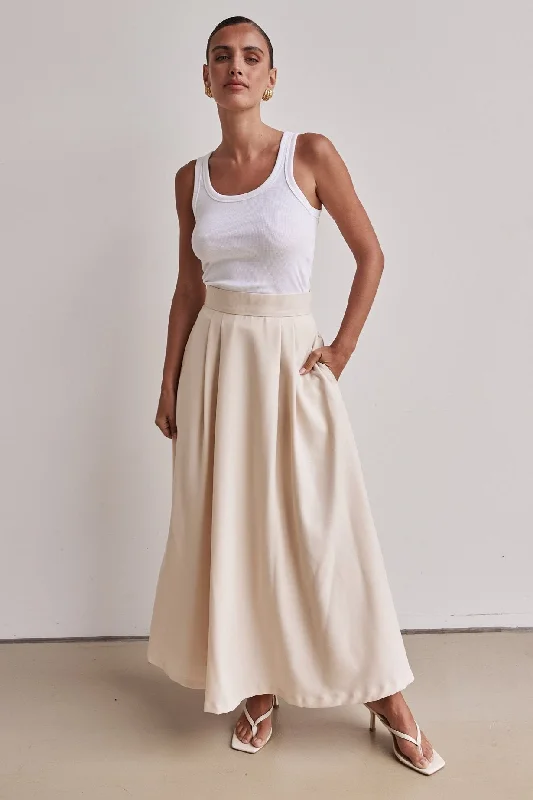 Chiara Skirt (Cream) tiered skirt playful