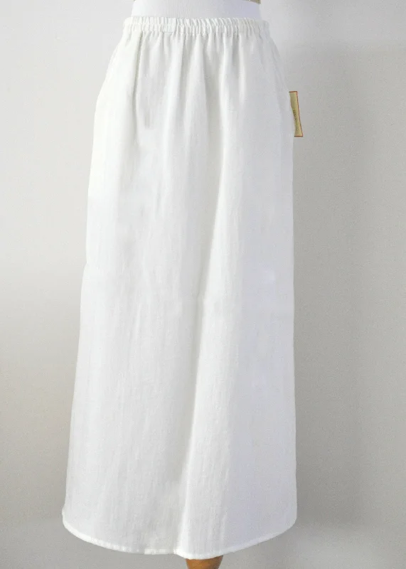 AASK01 - A-line Linen Skirt silk skirt lustrous