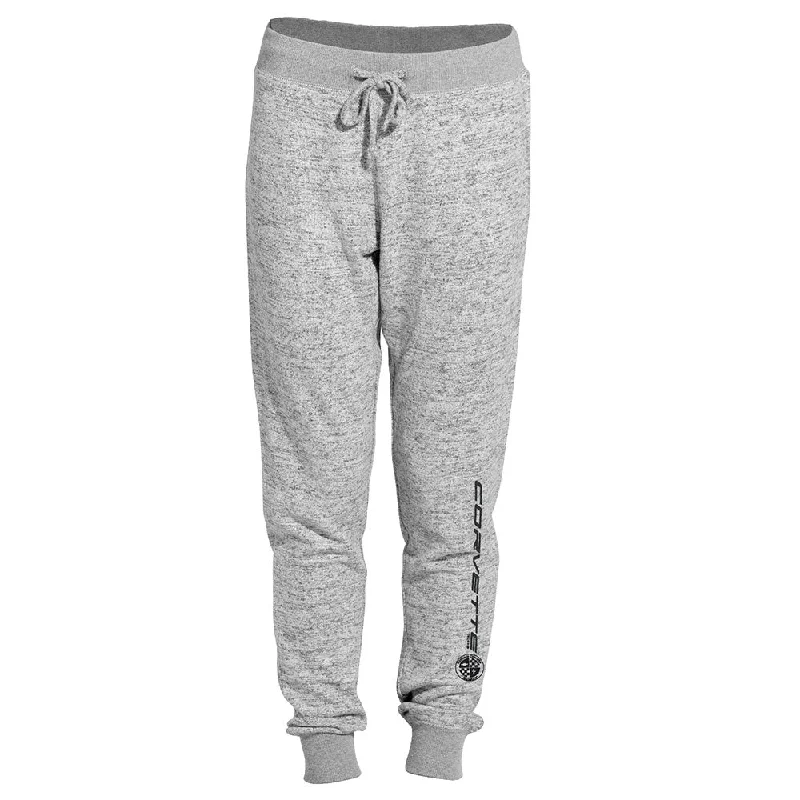 Corvette Ladies' Charcoal Lounge Jogger Pants Comfy Athletic Pants