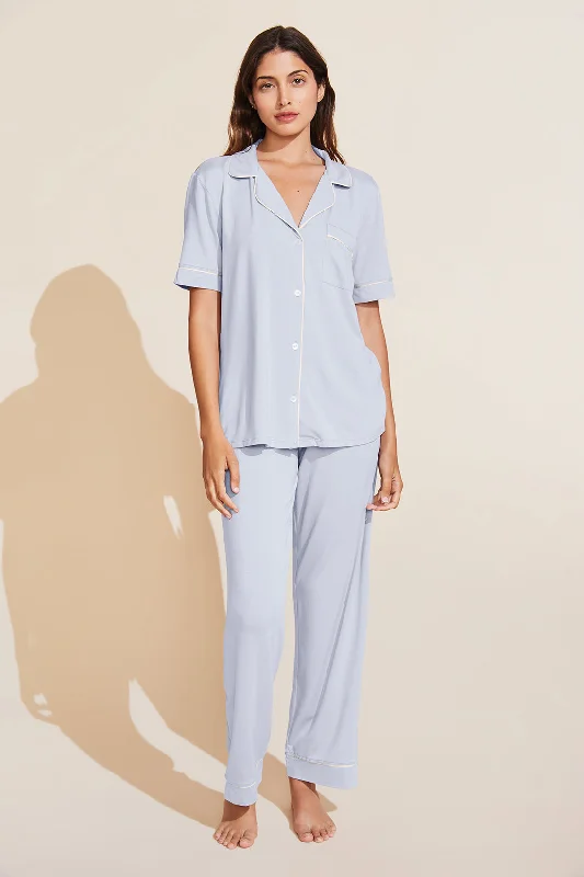 Gisele TENCEL™ Modal Short Sleeve & Pant PJ Set Formal Dress Pants