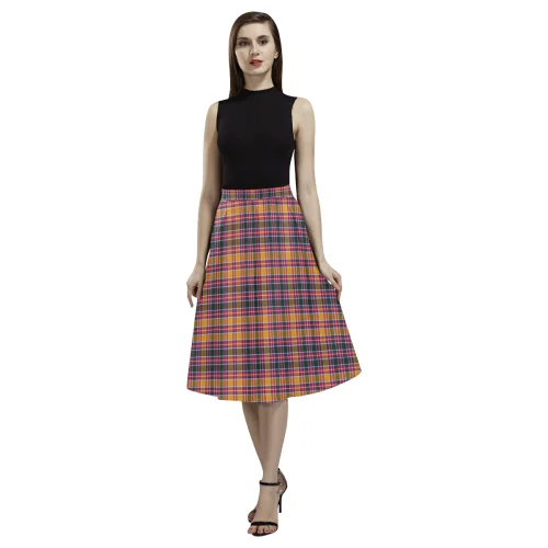 Jacobite Tartan Aoede Crepe Skirt leather skirt sleek