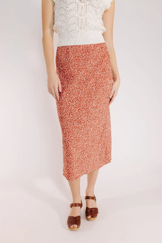 Junie Skirt in Red Orange lace skirt romantic