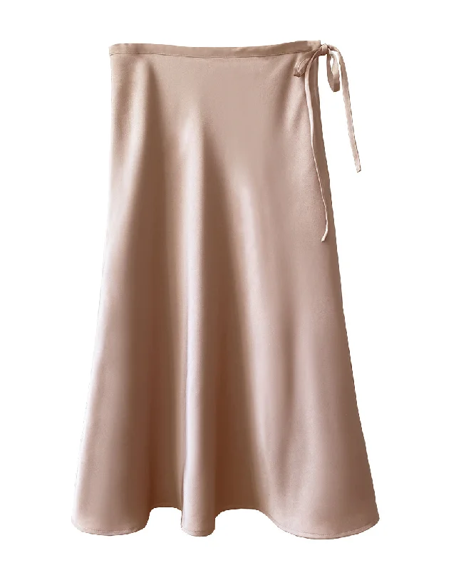 Kate Slip Skirt in Taupe slim fit skirt