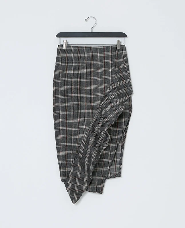 Pencil Me In Plaid Skirt chiffon skirt floaty