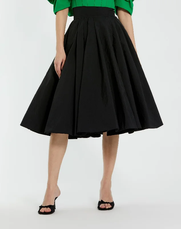 The Bubbly Faille High Waisted Midi Full Circle Skirt pencil skirt chic