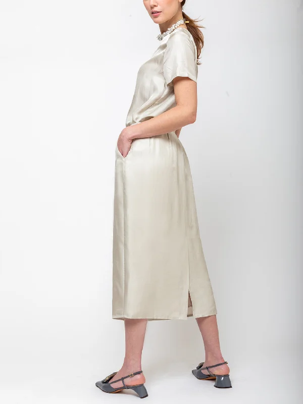 Vela Skirt - Dove velvet skirt luxury