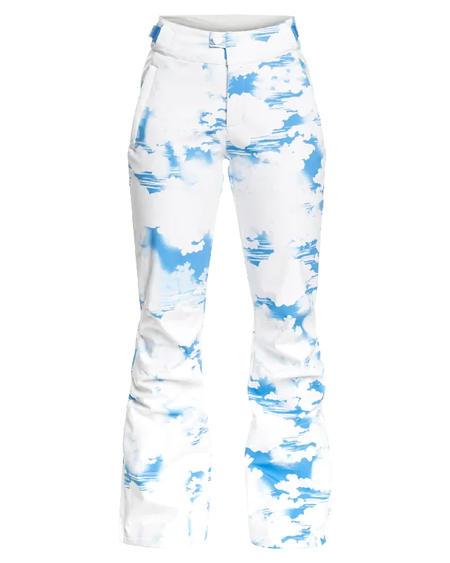 Roxy Women's Chloe Kim Technical Snow Pants - Azure Blue Clouds Casual Skinny Fit Pants